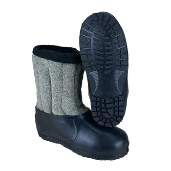 Валенки суконные меховые короткие с калошем Sanlin 70506-10 шитые бурки серые размер 43 (27,5 см)