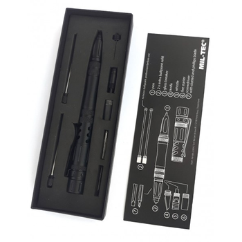Ручка тактична Mil-Tec Мультитул Pro чорна 15990200