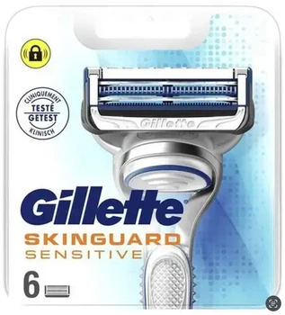 Змінні картриджі для гоління (леза касети) чоловічі Gillette SkinGuard Sensitive 6 шт
