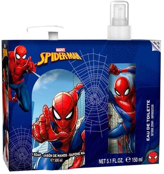 Дитячий набір Marvel Spiderman Туалетна вода 150 мл + Мило 150 мл (8411114089584)