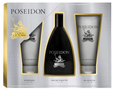 Набір Instituto Espanol Poseidon Gold Ocean For Men Eau De Toilette Spray 150 мл + Бальзам після гоління 150 мл + Гель для душу 150 мл (8411047151457)