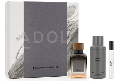 Zestaw Adolfo Dominguez Ebano Salvia Eau De Parfum Spray 120 ml + Dezodorant 150 ml + Miniaturka 10 ml (8410190629189)