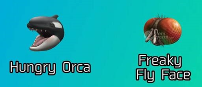 Roblox: Prime Combo Bundle #3 (Hungry Orca, Freaky Fly Face)