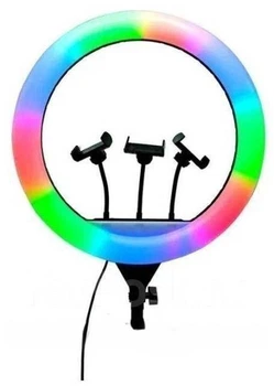 Кільцева RGB LED лампа F-458 для селфі 45 см