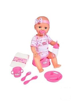 Пупс New Born Baby "Уход за малышом" с аксессуаров, розовый, 43 см, 3+ Simba Toys (93020)