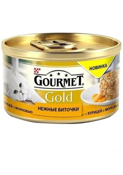Корм для кошек Gourmet Gold нежные биточки (с курицей) ТМ "Purina One" 85 г (90844)