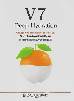 Витаминная маска для лица с экстрактом апельсина и витаминами - Bioaqua V7 Toning Youth Mask 30g (30g) (948597-1207275-2)