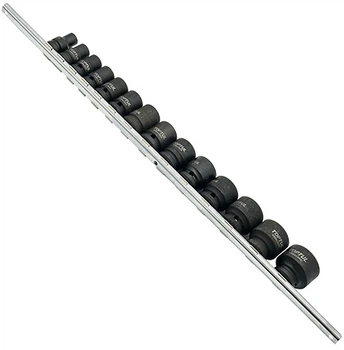Набор головок ударных дюймовых Toptul 1/2" З/8 - 1-1/4 на планке 14 единиц (GBAQ1401D)