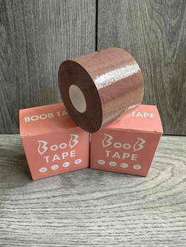 Кінезіо тейпи Boob tape для підтримки та корекції грудей ширина 3,5 см довжина 5 метрів