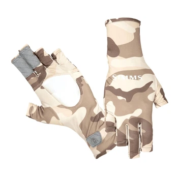 Перчатки Simms Bugstopper Sunglove Woodland Camo Sandbar для рыбалки и активного отдыха (размер L)