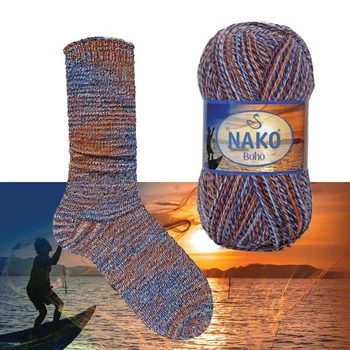 Пряжа носочна Nako Boho Concept 87718