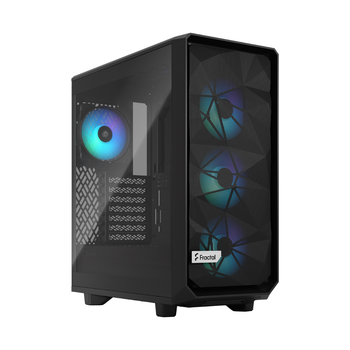 Корпус для компьютера Miditower Fractal Design Meshify2 Compact Lite RGB Black TG без БП