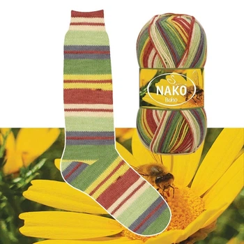 Пряжа носочна Nako Boho Concept 82167