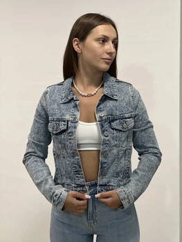 Жіноча джинсова куртка Н&М (56067) XS Світло-синя