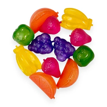 Лед многоразовый Ice Fruits фигурный пластиковый разноцветный набор 12 шт.