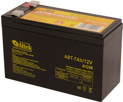 Аккумуляторная батарея Altek ABT-7Аh/12V AGM 12V 7Ah (2114215)