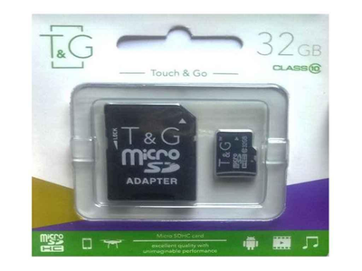 Карта памяти micro SDHC, 32Gb, Class 10, T&G, (TG-32GBSDCL10-01) (SD адаптер) IS33