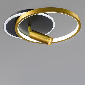 Люстра потолочная светодиодная LED Light House SY-19098/R1 PLG+BK 350*300*90 56+10W, цвет черный + золото