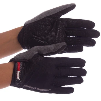 Велоперчатки із закритими пальцями Zelart Madbike Action SK-13 розмір XL Black