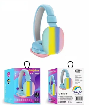 Бездротові навушники накладні Headphones CXT-806B Colorful Life Bluetooth V5.2 MP3 Blue