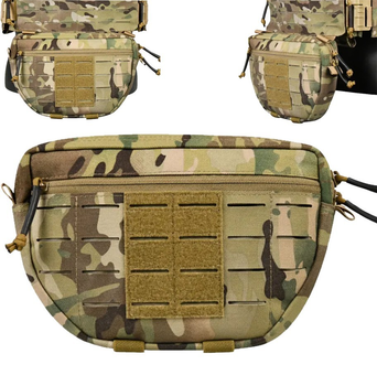 Підсумок сумка-напашник тактичний M22 1000D large мультикам Velcro / Molle Multicam для плитоноски