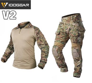 IDOGEAR G3 V2 Комплект Униформы - Боевая рубашка UBACS и Штаны с наколенниками Multicam Оригинал Размер L