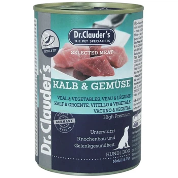 Вологий корм для собак Dr.Clauder’s Selected Meat Veal & Vegetables Телятина та Овочі 400г