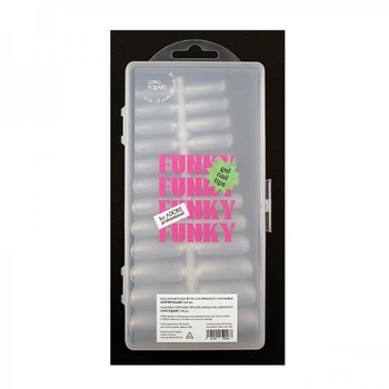 Типсы гелевые для наращивания ногтей Adore Professional Funky Gel Nail Tips Long Square 240 шт. удлиненный квадрат прозрачные (2101100049468)