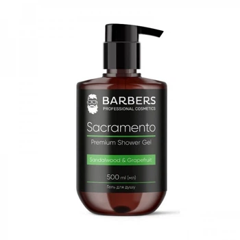 Гель для душу Barbers Sacramento Premium Shower Gel з екстрактом сандалового дерева та олією грейпфрута 500 мл (4823109403055)