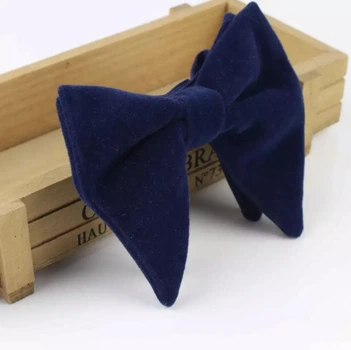 Бабочка Bow Tie House Basic бархатная синяя 20226