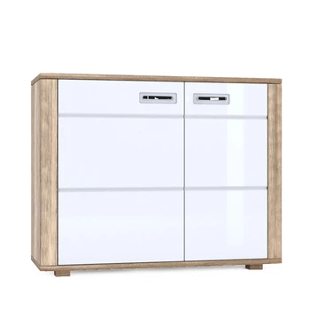 Комод Blonski Davin L 2д 853х1069х372 мм Білий сніг/Дуб канон