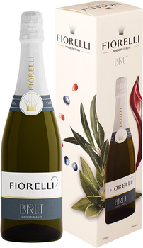 Ігристе вино Fiorelli Brut біле брют 0.75 л 11% у подарунковій упаковці (0733102570330)