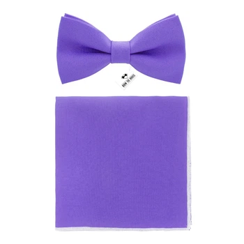 Метелик Bow Tie House фіолетовий з хусткою - габардин 09810