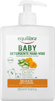 Naturalne mydło dla dzieci Equilibra Baby do twarzy i dłoni 250 ml (8000137013029)