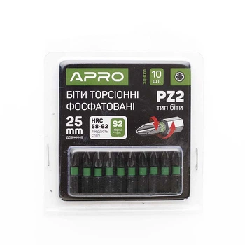 Біта APRO ударна торсіонна РZ2 х 25мм (APRO) (упаковка 10шт)