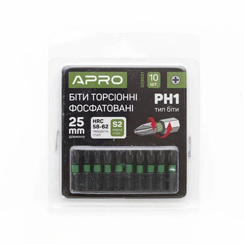 Біта APRO ударна торсіонна РН1 х 25мм (APRO) (упаковка 10шт)