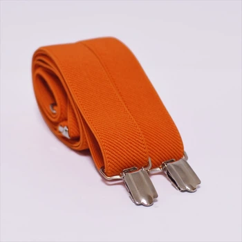 Подтяжки Bow Tie House Basic длинные оранжевые однотонные унисекс 06233L