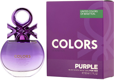Woda toaletowa damska United Colors of Benetton Colors de Benetton Purple EDT W 50 ml (8433982007415)