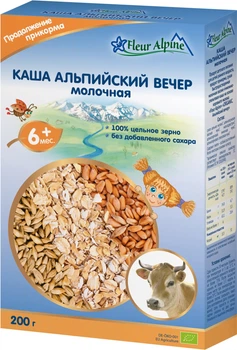 Молочная органическая каша Fleur Alpine альпийский вечер 200 г (4006303001689)