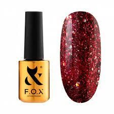 Гель-лак для ногтей F.O.X Radiance 04 красный, со слюдой 7 мл