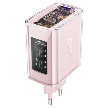 СЗУ Acefast A45 Exploration series PD65W GaN (1USB-A/2C) Cherry blossom