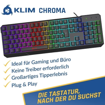 Клавиатура Проводная KLIM WD905DE Chroma (DT)