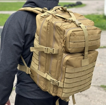 Тактичний рюкзак штурмовий Tactic військовий рюкзак на 40 літрів Койот (Ta40-coyot)