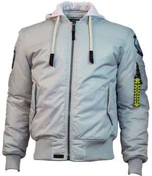 Бомбер Top Gun MA-1 Nylon Bomber jacket with hoodie XL Gun metal TGJ1735GXL