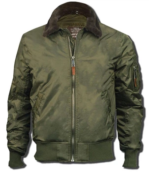 Бомбер Top Gun B-15 men's Heavy Duty Vintage Flight Bomber Jacket 2XL Olive TGJ1542O2XL