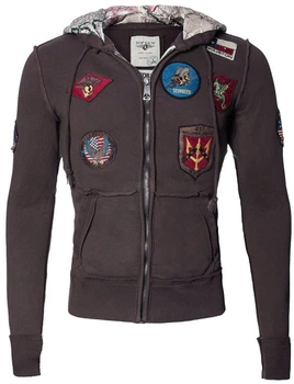 Реглан Top Gun Zip-Up Military Patched Hoodie 2XL Brown TGD1407B2XL