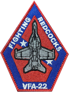 Нашивка VFA-22 Fighting Redcocks US Air Force Blue Red US10