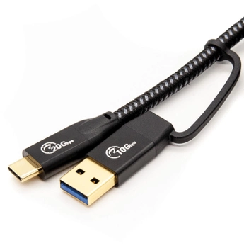 Кабель Orico USB-C + USB-A 4K, 100 Вт 1 м (ACC32-10-BK-BP)