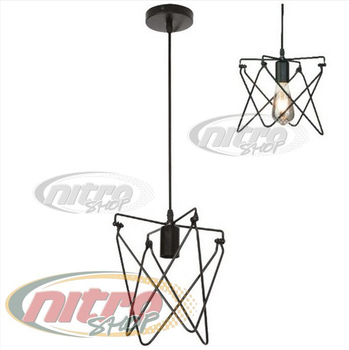 Светильник подвесной Люстра Horoz Electric KEPLER макс.60Вт 220В E27 кабель(2x0.75mm2)-1м чёрный (021-011-0001)