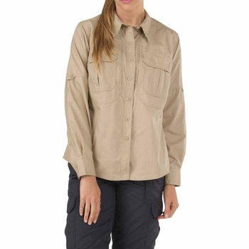 Женская рубашка 5.11 Women's TACLITE Pro Long Sleeve Shirt 5.11 Tactical TDU Khaki, S (Хаки) Тактическая